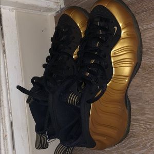 Gold Foamposite ones